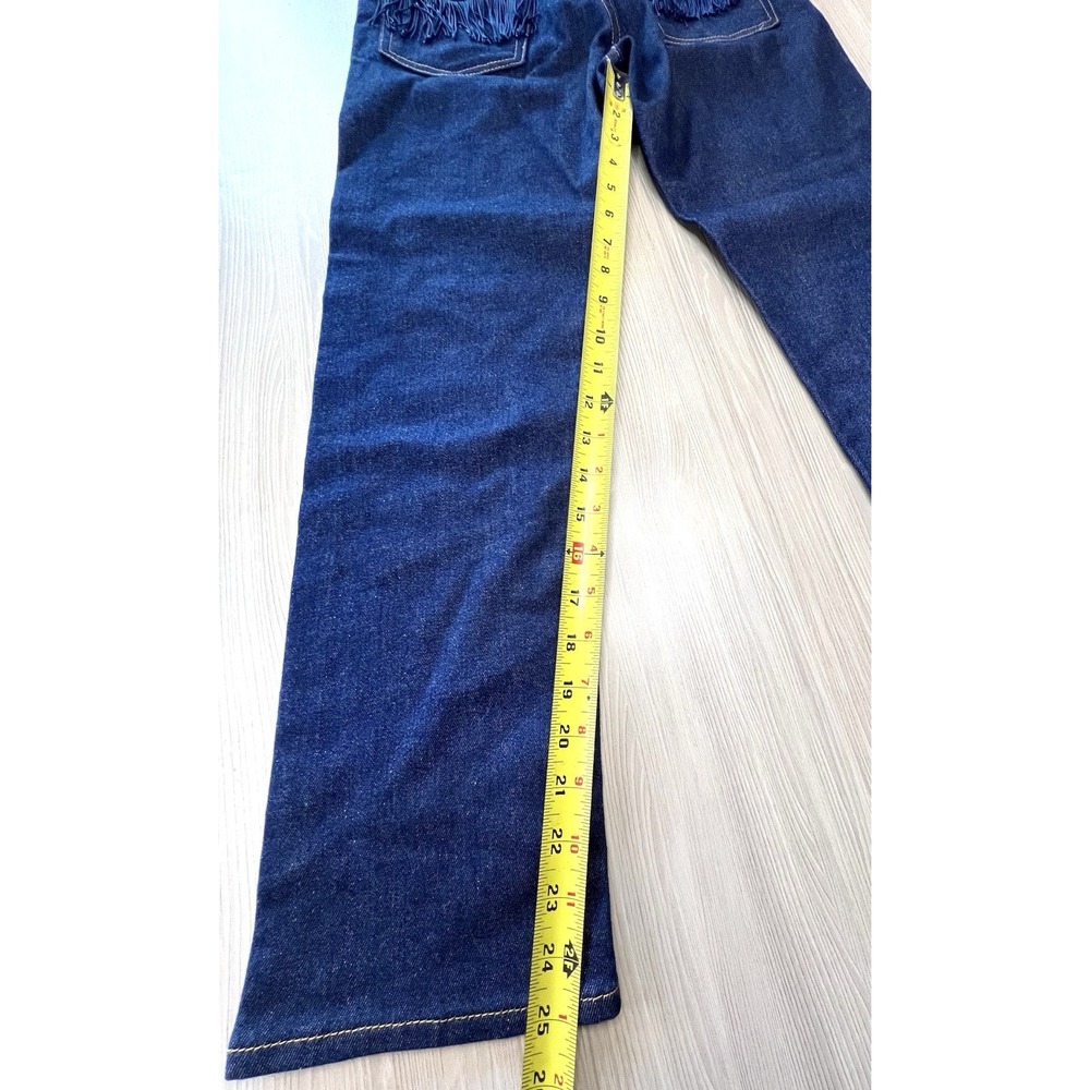Levi's Premium Wedgie High Rise Light Wash W28 L26 Button Fly fringe pocket - Picture 3 of 12